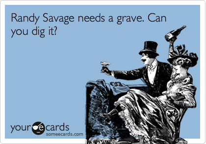 Randy Savage needs a grave. Can you dig it?