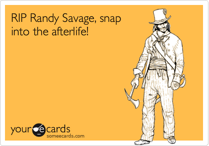 RIP Randy Savage, snap 
into the afterlife!