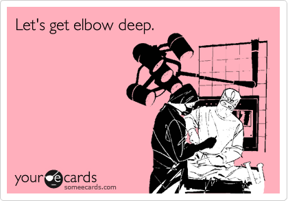 Let's get elbow deep.