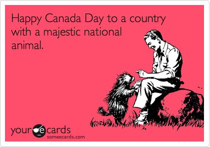 Happy Canada Day to a country with a majestic national
animal.