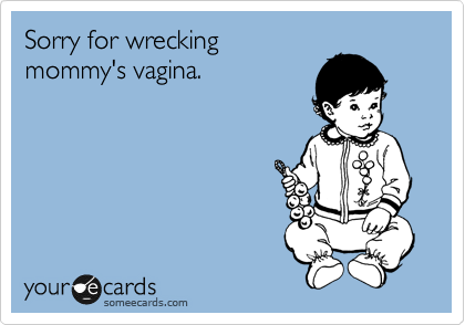 Sorry for wrecking
mommy's vagina.