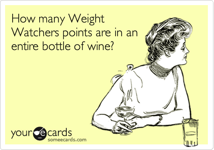 How many Weight
Watchers points are in an
entire bottle of wine?