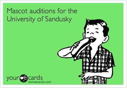 Mascot auditions for the
University of Sandusky
