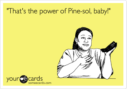 "That's the power of Pine-sol, baby!"