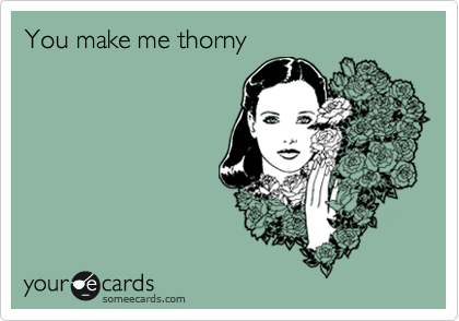 You make me thorny