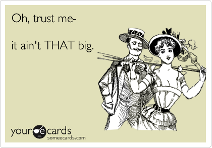 Oh, trust me-

it ain't THAT big.
