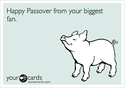 Happy Passover from your biggest fan.