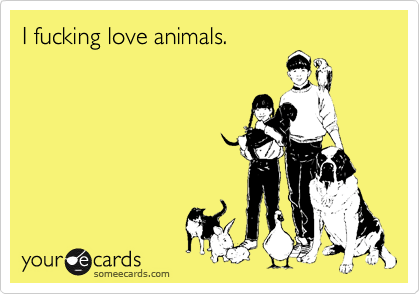 I fucking love animals.