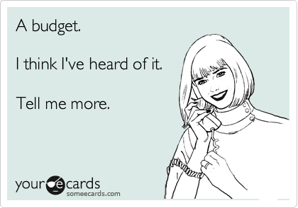 A budget.

I think I've heard of it.

Tell me more.