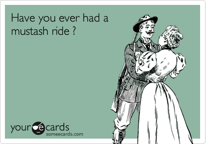 Have you ever had a
mustash ride ?