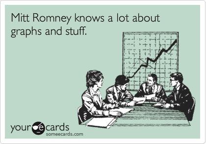 Mitt Romney knows a lot about graphs and stuff. 