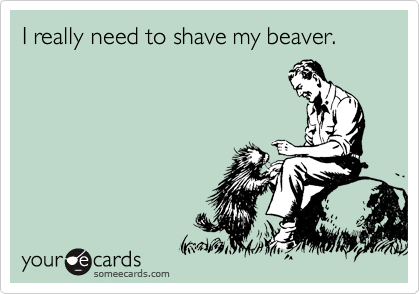 I really need to shave my beaver.