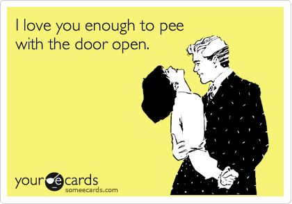 pee with the door open Pee with the door open