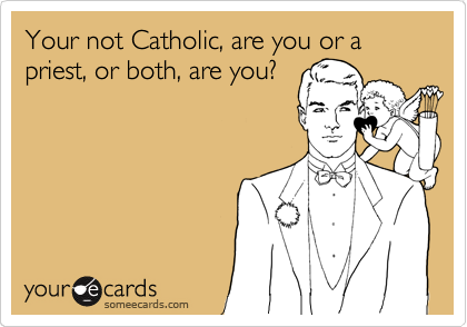 Your not Catholic, are you or a priest, or both, are you?