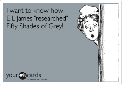 I want to know how 
E L James "researched"
Fifty Shades of Grey!
