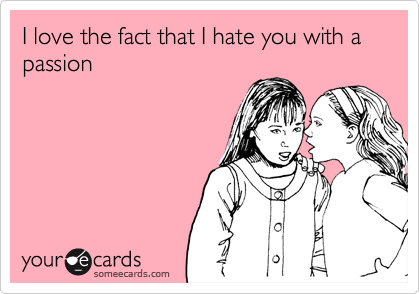 I love the fact that I hate you with a passion