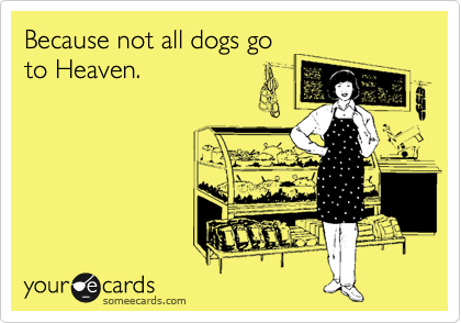 Because not all dogs go
to Heaven.