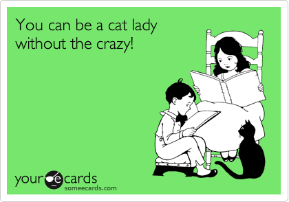 You can be a cat lady
without the crazy!