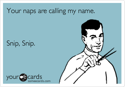 Your naps are calling my name.



Snip, Snip. 
