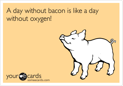 A day without bacon is like a day without oxygen!