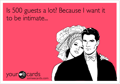 Is 500 guests a lot? Because I want it to be intimate...




