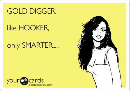 GOLD DIGGER.

like HOOKER, 

only SMARTER..... 
