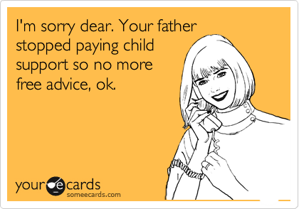 father stopped paying child support