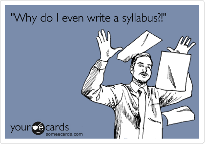 "Why do I even write a syllabus?!"