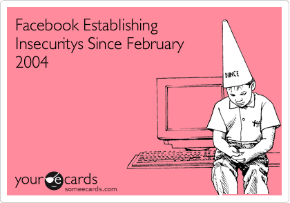 Facebook Establishing
Insecuritys Since February
2004