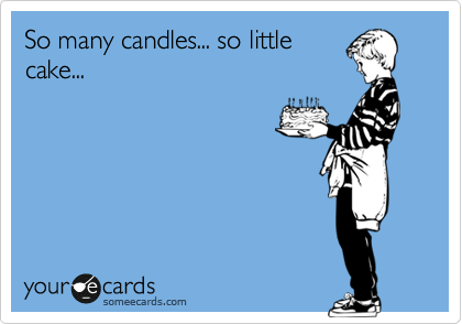 So many candles... so little
cake...