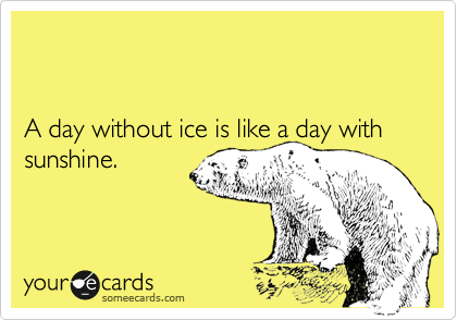 


A day without ice is like a day with sunshine.
