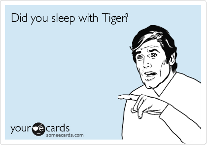 Did you sleep with Tiger?
