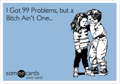 I Got 99 Problems, but a
Bitch Ain't One...