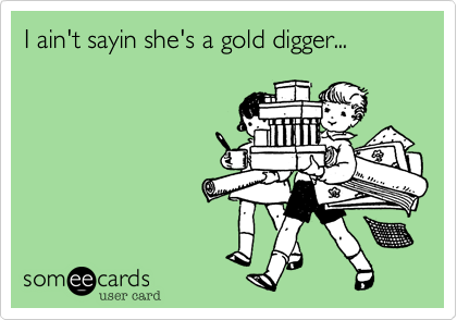 I ain't sayin she's a gold digger...
