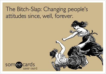 The Bitch-Slap: Changing people's attitudes since, well, forever.