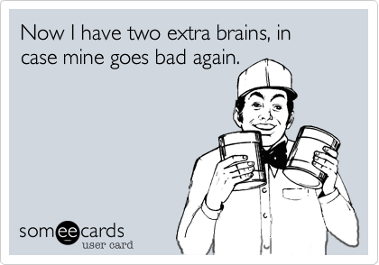 Now I have two extra brains, in case mine goes bad again.