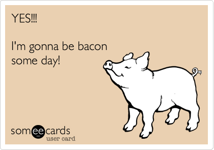 YES!!!

I'm gonna be bacon
some day!