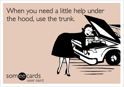When you need a little help under the hood, use the trunk.