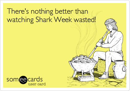 There's nothing better than watching Shark Week wasted!