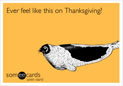 Ever feel like this on Thanksgiving?