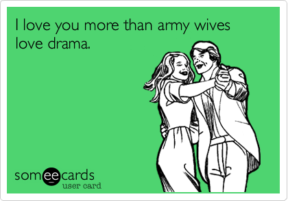 I love you more than army wives love drama.