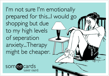 I'm not sure I'm emotionally 
prepared for this...I would go
shopping but due 
to my high levels 
of seperation 
anxiety...Therapy 
might be cheaper.