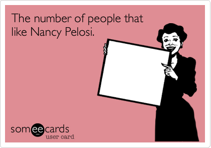 The number of people that
like Nancy Pelosi.