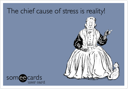 The chief cause of stress is reality!