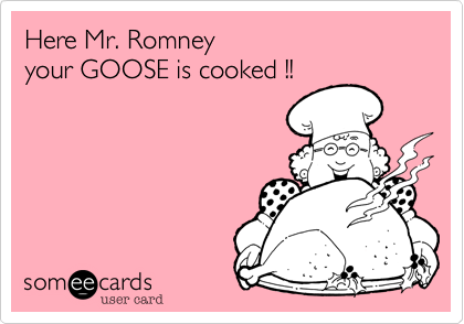 Here Mr. Romney
your GOOSE is cooked !!