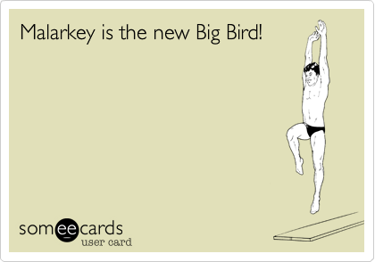 Malarkey is the new Big Bird!
