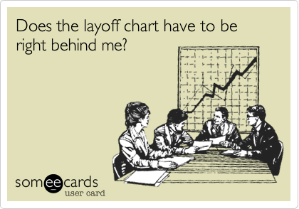 Does the layoff chart have to be right behind me?