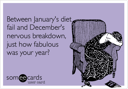 Between January's dietfail and December'snervous breakdown, just how fabulouswas your year?