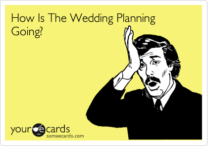 How Is The Wedding Planning Going?