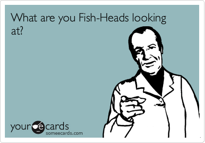 What are you Fish-Heads looking at?